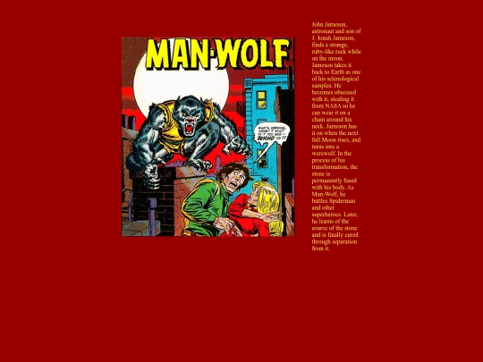 comics/monsters/manwolf screenshot