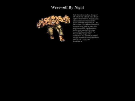comics/monsters/werewolf screenshot
