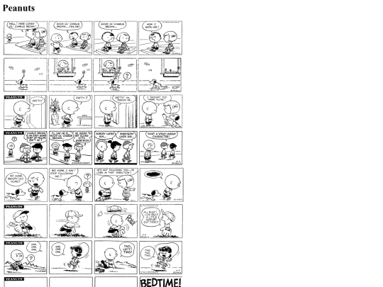 funnies/peanuts/peanuts screenshot