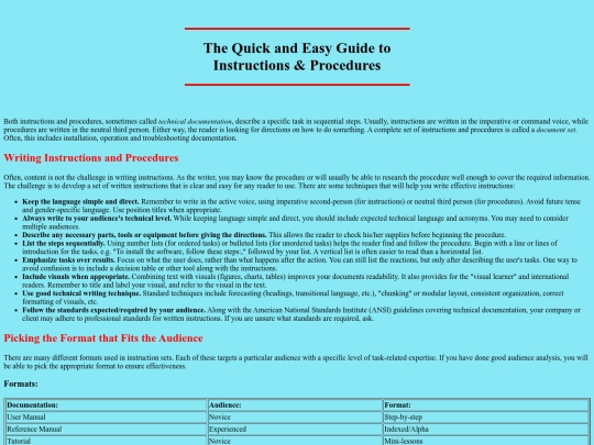 guides/instruct screenshot