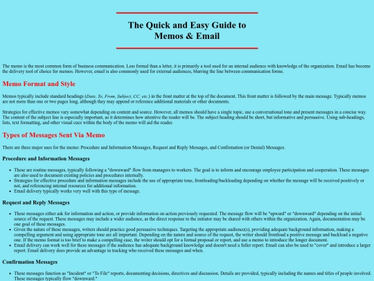 guides/memos screenshot