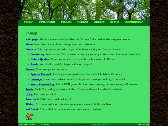 sitemap screenshot