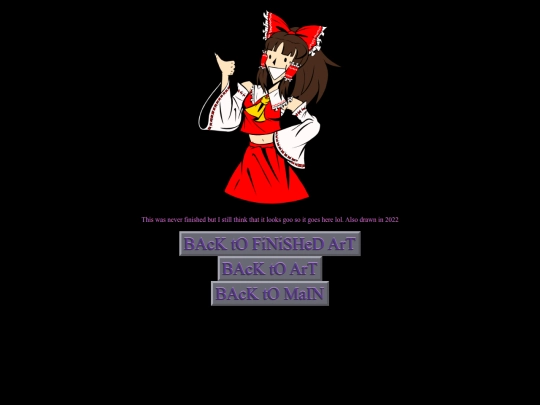 art pages/oldsillyreimu screenshot
