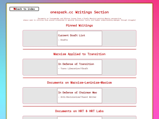 writings screenshot