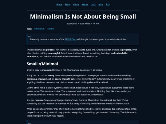 posts/minimalism-is-not-about-being-small screenshot