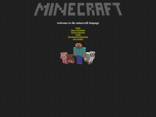 minecraft website/newsite screenshot