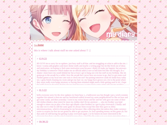 diary screenshot