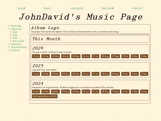 music/log screenshot