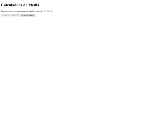 proyectositioweb/calculomedias screenshot