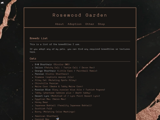 list screenshot