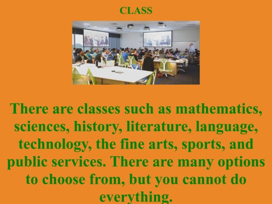 classes screenshot