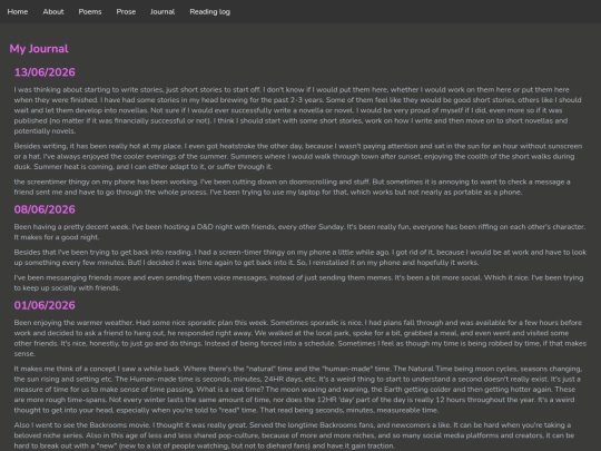 Journal screenshot