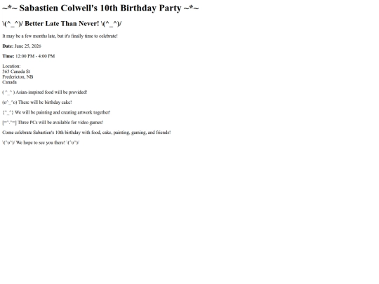 bdaystuff screenshot