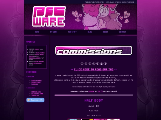 commissions screenshot