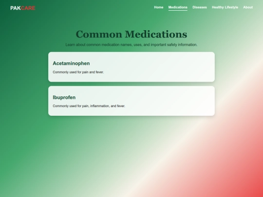 medications screenshot