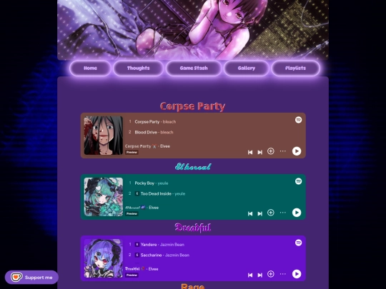 Playlists screenshot