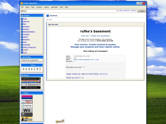 guestbook screenshot