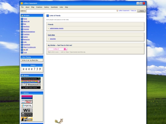 links screenshot