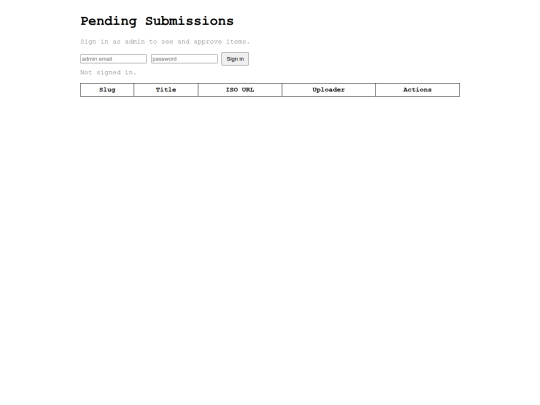 admin screenshot
