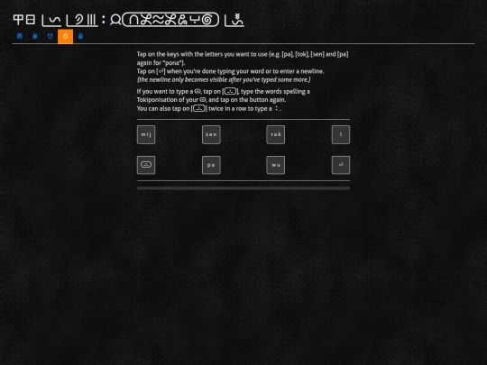 page/language/ilo-sitelen-pi-linja-pi-kute-mute screenshot