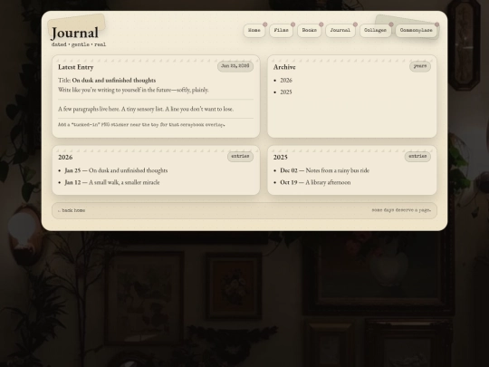 pages/journal screenshot