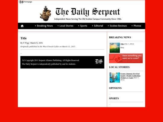 Manuscripts/dailyserpent screenshot