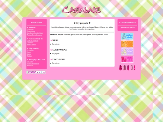 projects screenshot