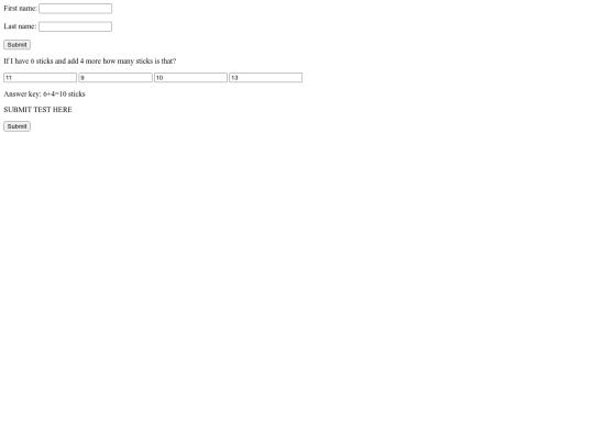 mathtest screenshot
