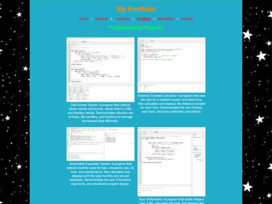 portfolio screenshot