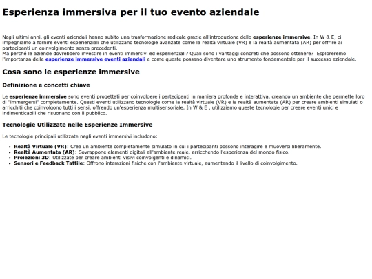 esperienzaimmersivaeventoaziendale screenshot