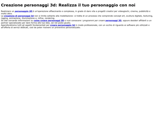 personaggio screenshot