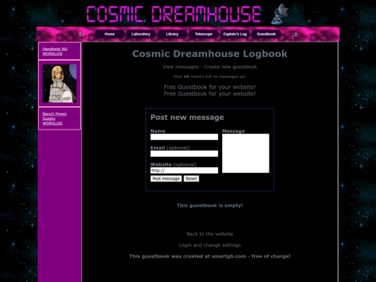 guestbook screenshot
