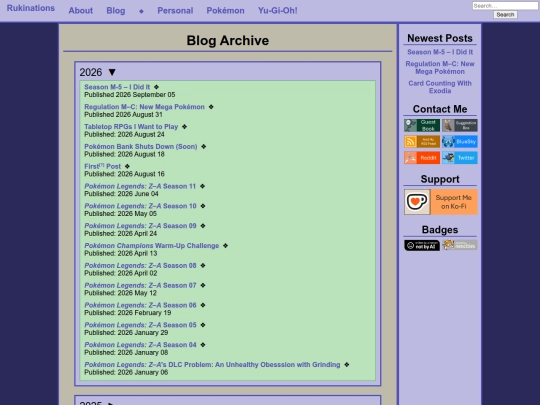 Blog/Archive screenshot