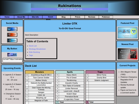 Yugioh-Goat/Deck-Lists/Limiter-OTK screenshot