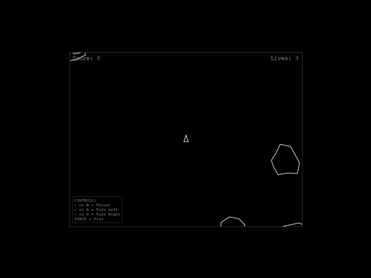 Asteroids screenshot