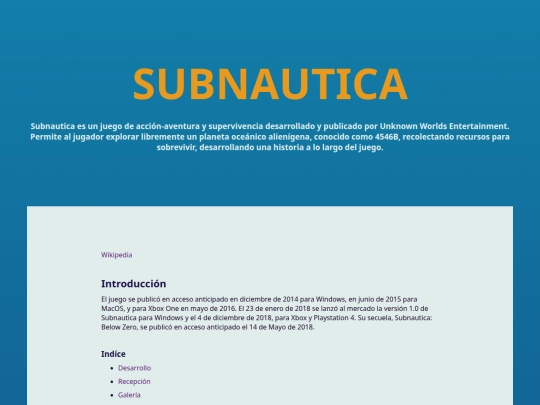 index screenshot