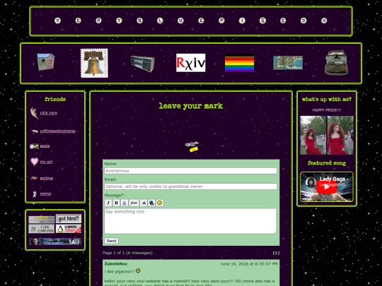 guestbook screenshot