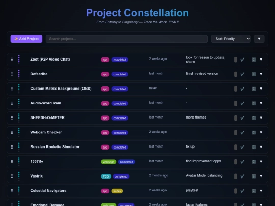 pr0jects screenshot