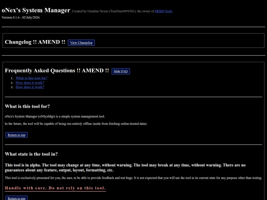 tools/gen/onsysmgr/alpha screenshot