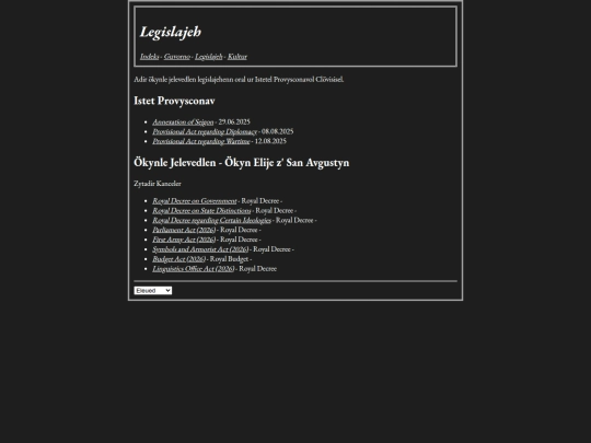 legislation screenshot