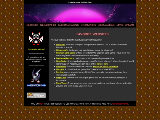 miscellaneous/favorite_websites screenshot