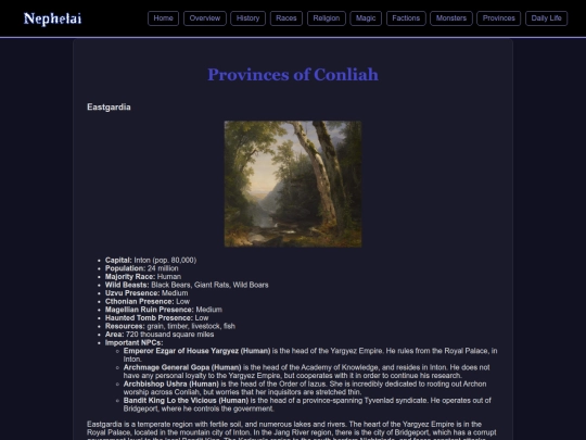 provinces screenshot