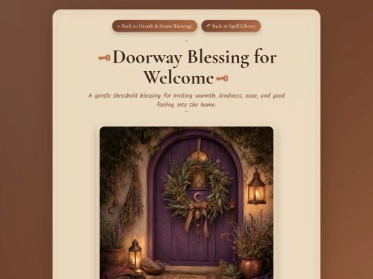 doorway-blessing-welcome screenshot