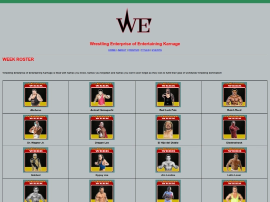 week/weekroster screenshot