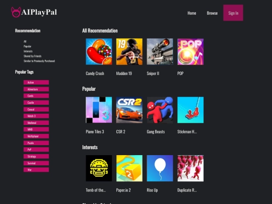 Final Project/Browse screenshot