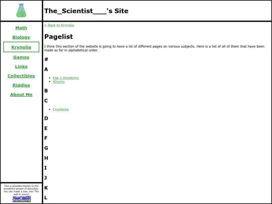 krynolia/pages screenshot