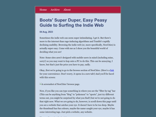 blog/posts/2023-08-04-Boots-Guide-To-The-Indie-Web screenshot