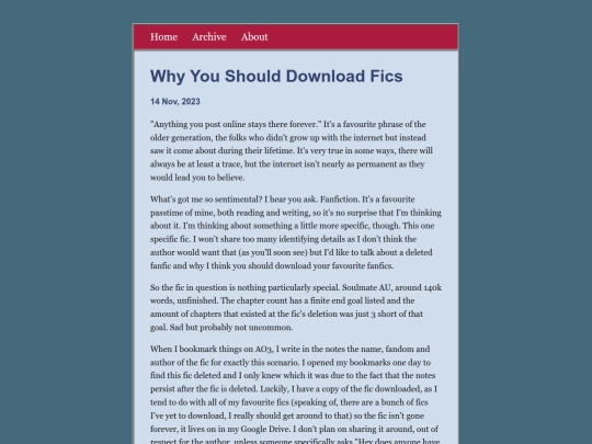 blog/posts/2023-11-14-Why-You-Should-Download-Fics screenshot