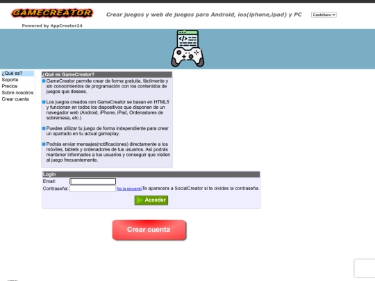 GameCreator/Index screenshot