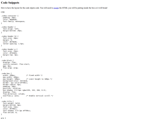 pages/code screenshot